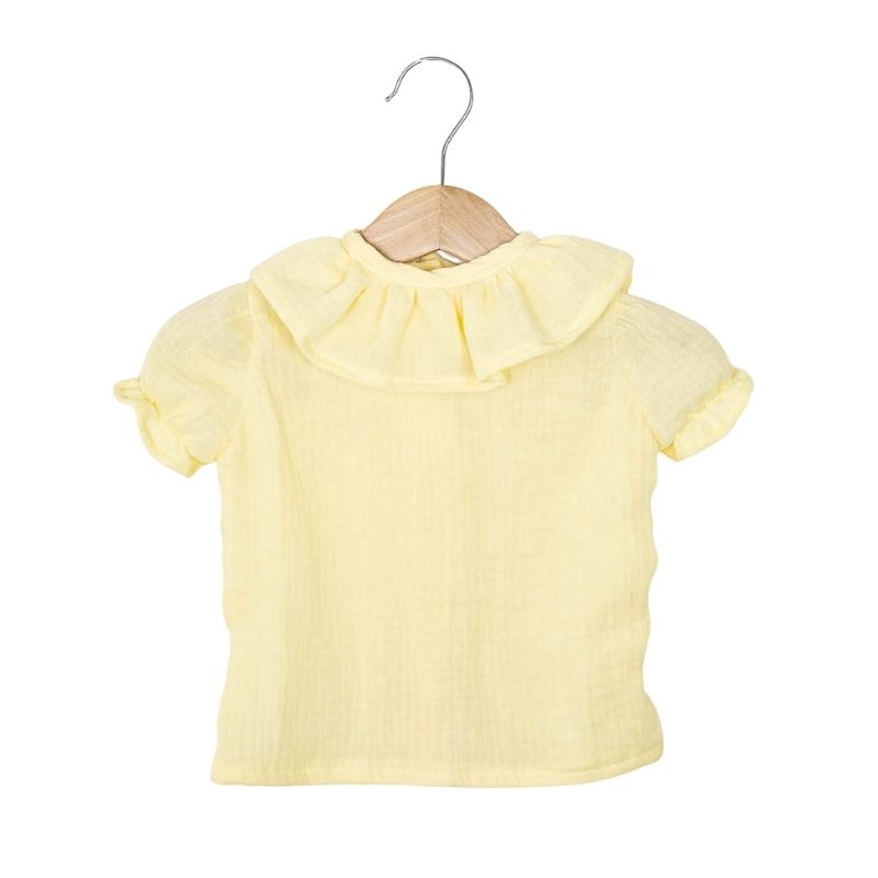 Blusa Gasa Amarillo Pastel