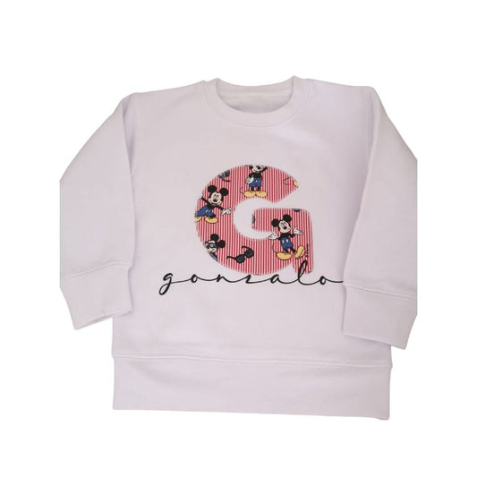 Sudadera Blanca con Inicial Personalizable